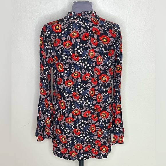 Free People Poet Sleeve Button Down Tunic Blouse - Picture 4 of 6